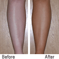 Adonia Self Tanner Before and After